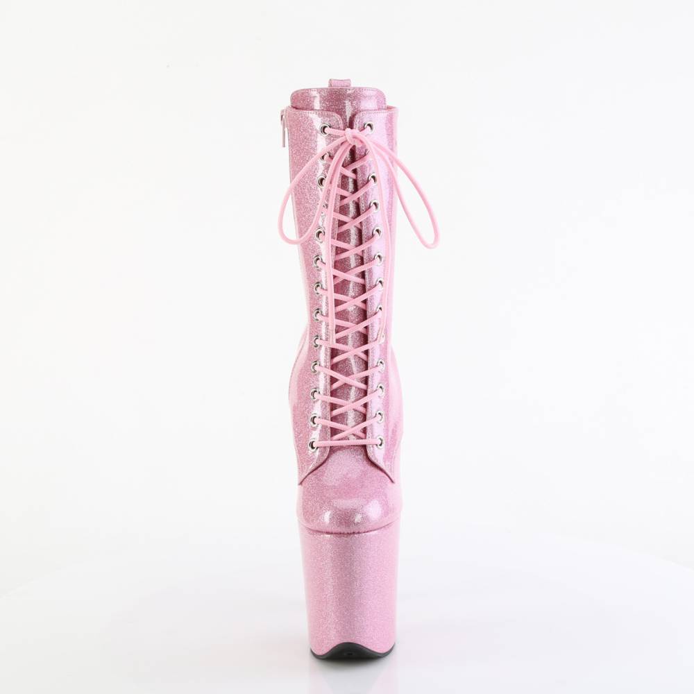 Pleaser - FLAMINGO-1040GP Plateau Laarzen, Paaldans schoenen - Roze